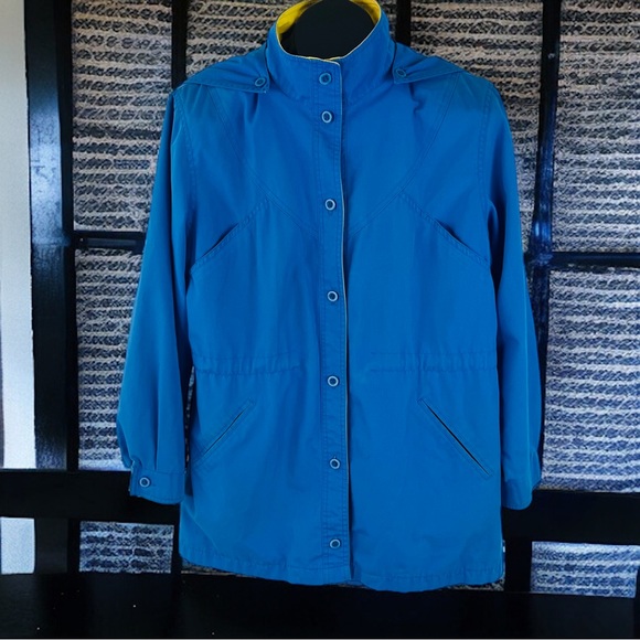 Vintage London Fog Hooded Jacket Coat | Women’s 16 Reg | Vintage Yellow - Picture 6 of 15